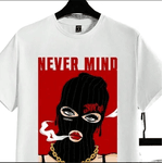 Conjunto Masculino Streetwear Bermuda Camiseta Nevermind 188 - BRANCO - QUEIMA DE ESTOQUE