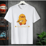 Camiseta Casual Pato PsicoPATO engraçado Unissex - BRANCO - QUEIMA DE ESTOQUE