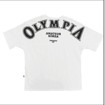 Camiseta Masculina Academia Olympia Amateur Korea - BRANCO - QUEIMA DE ESTOQUE