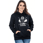 Blusa Moletom Feminino Country Agronomia - PRETO - QUEIMA DE ESTOQUE