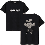 Camiseta Oversized Gym Rat Camisa Rato De Academia - PRETO - QUEIMA DE ESTOQUE