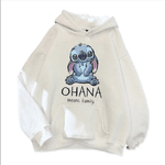 Blusa Moletom Lilo & Stitch Desenho Stitch Ohana Means Family Top -BRANCO TAMANHO 14 - QUEIMA DE ESTOQUE
