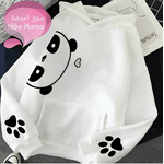 Moletom Canguru Panda patas Casual Inverno Tendência - BRANCO -QUEIMA DE ESTOQUE