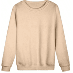 Moletom Feminino Vaqueira Tendência Moda - BEGE - QUEIMA DE ESTOQUE