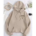 Moletom Feminino Combs Confortavel Tendencia COWBOY Frente e Costa - Bege G - QUEIMA DE ESTOQUE