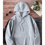 Moletom Feminino Estampado Da Virgem Maria Nas Costas - CINZA - QUEIMA DE ESTOQUE