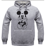 Moletom Mickey Mouse Blusa De Frio Casaco - CINZA - QUEIMA DE ESTOQUE