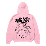 Moletom Canguru New Jeans Bunnies Kpop Blusão De Frio Y2k - ROSA - QUEIMA DE ESTOQUE