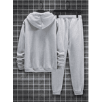 Conjunto Moletom e Calça Minimalista Dragão nas Mangas - CINZA - QUEIMA DE ESTOQUE