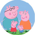 Painel Redondo Em Tecido Sublimado Peppa Pig - QUEIMA DE ESTOQUE