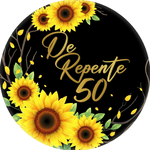 Capa Painel Redondo em Tecido 0,50m Tema de Repente 50 - QUEIMA DE ESTOQUE
