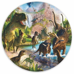 Painel Festa Redondo Sublimado Dinossauro C/elástico - QUEIMA DE ESTOQUE