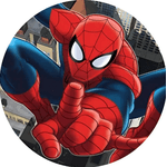Painel Redondo Homem Aranha Sublimado Festa 50x50 - QUEIMA DE ESTOQUE