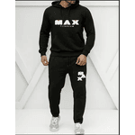 Conjunto Moletom Max Titanium Treino Academia Fitness - PRETO GG - QUEIMA DE ESTOQUE