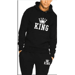 Conjunto Moletom Blusa canguru King - PRETO M - QUEIMA DE ESTOQUE