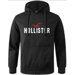 Blusa Moletom Hollister Canguru Abrigo C/capuz E Bolso - PRETO G - QUEIMA DE ESTOQUE