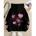 Moletom Feminino Aranha Rosa Costas DETALHES NAS MANGAS INFANTIL - TAMANHO 12 - QUEIMA DE ESTOQUE
