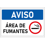 Placa de Aviso | Área de Fumantes