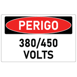 Placa de Perigo | 380 / 450 Volts