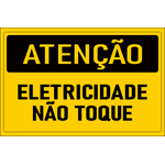 Placa de Atenção | Eletricidade Não Toque