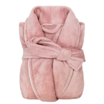 Camesa Roupão Flannel Rosé M