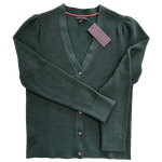 Cardigã Tommy Hilfiger Verde Petróleo Feminino