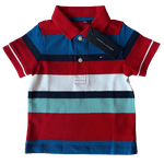 Camiseta Polo Infantil Tommy Hilfiger Listrada Azul