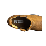Botas US Cowboys Adulto Modelo Botina Chelsea Masculina Couro tabaco