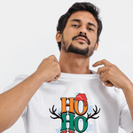 Camiseta Natal 2025 Personalizada Exclusiva Hohoho Moderna Divertida Final de Ano Look Use Clan