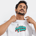 Camiseta Positive Fucking Vibes Dedo do Meio Sarcástica Use Clan