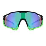 Óculos de Sol Performance Máscara Manila Preto e Verde c/ Moldura Removível - Polarizado UV400