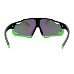 Óculos de Sol Performance Máscara Manila Preto e Verde c/ Moldura Removível - Polarizado UV400
