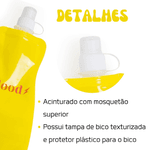 Garrafa Squeeze Colorida Hidratação Dobrável 480ml