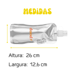 Garrafa Squeeze Colorida Hidratação Dobrável 480ml