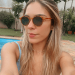 Óculos de Sol Caramelo Redondo Balneário - Polarizado UV400