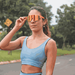 Óculos de Sol Laranja Performance Máscara Jeri - Polarizado UV400