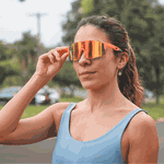 Óculos de Sol Laranja Performance Máscara Jeri - Polarizado UV400