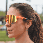 Óculos de Sol Laranja Performance Máscara Jeri - Polarizado UV400