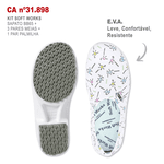 Kit Sapato Antiderrapante BB65 DNA Soft Works EPI + 3 Pares Meias + 1 Par Palmilhas 