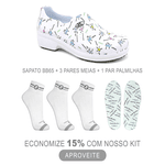 Kit Sapato Antiderrapante BB65 DNA Soft Works EPI + 3 Pares Meias + 1 Par Palmilhas 