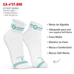 Kit Sapato Antiderrapante BB65 Verde Medicina Soft Works EPI + 3 Pares Meias + 1 Par Palmilhas 