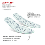 Kit Sapato Social Antiderrapante com Biqueira BB66 Marinho Soft Works EPI + 3 Pares Meias + 1 Par Palmilhas 