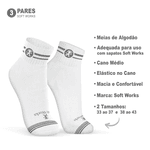 Kit 3 Pares Meias de Algodão Cano Médio Soft Works