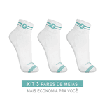 Kit 3 Pares Meias de Algodão Cano Médio Medicina Soft Works