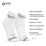 Kit 5 Pares Meias de Algodão Cano Médio Soft Works