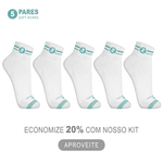 Kit 5 Pares Meias de Algodão Cano Médio Medicina Soft Works