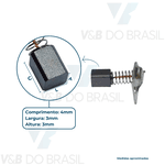 Escova Carvão Micro Motor Elétrico 110v (Kit 2)