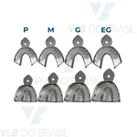 Jogo Moldeiras Total Perfuradas Adulto Aço Cirúrgico (Kit 8)