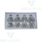 Jogo Moldeiras Total Perfuradas Adulto Aço Cirúrgico (Kit 8)