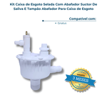 Kit Abafador Suctor Tampão Caixa de Esgoto Compatível Gnatus